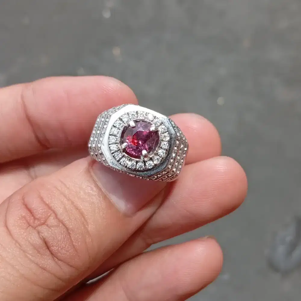 Purplish Pink Sapphire Sri Lanka Ceylon No Heat 1.46 ct memo ANN