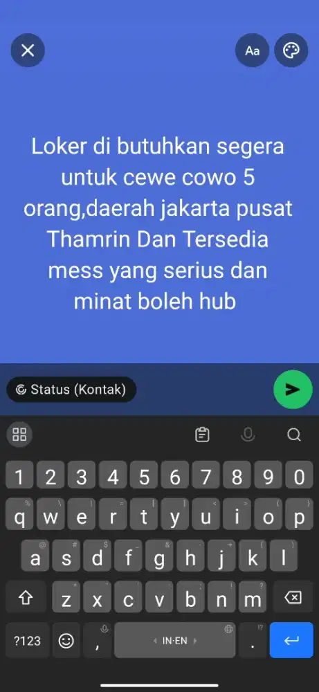 Loker jakarta pusat thamrin