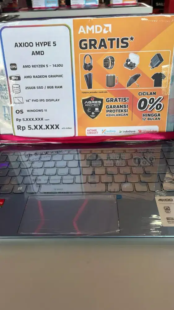 Laptop axio hype 5 amd promo cicilan ringan tanpa dp bisa