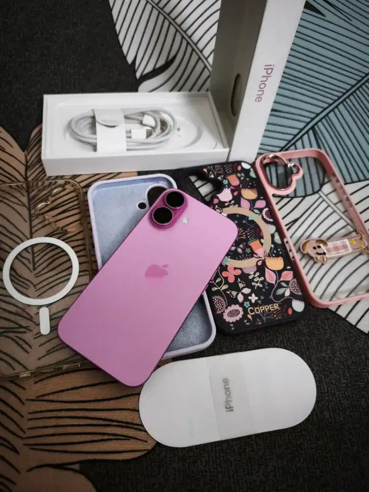 IPHONE 16 PINK GARANSI RESMI AKTIF PANJANG HB 100% NO MINUS MULUS 98%