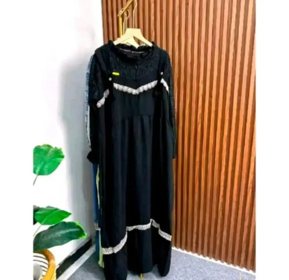 Gamis Crinkle Air Flow Buket Cintya
