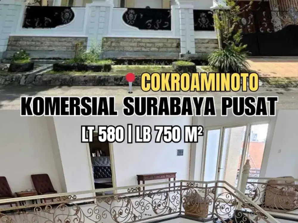 Dijual Murah Rumah Komersial Jl. Cokroaminoto SBY Pusat Classic Modern