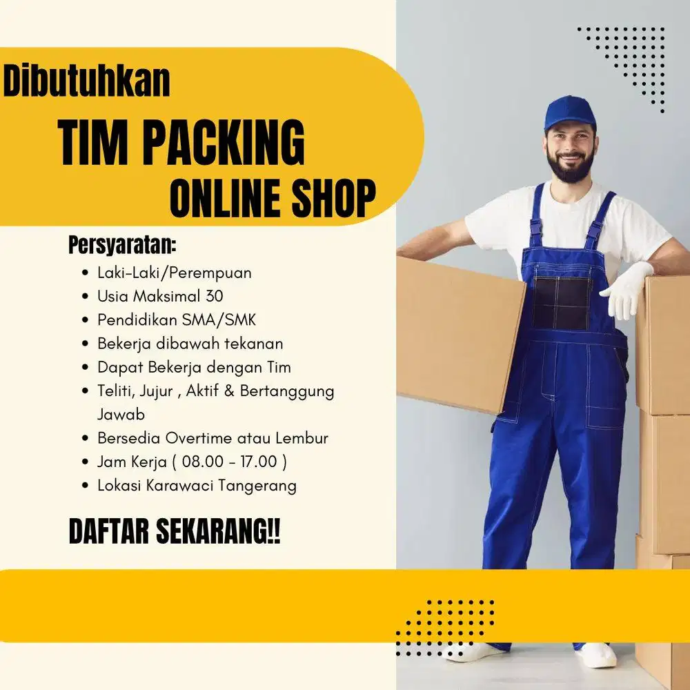 DICARI !!! PACKER ONLINE SHOP