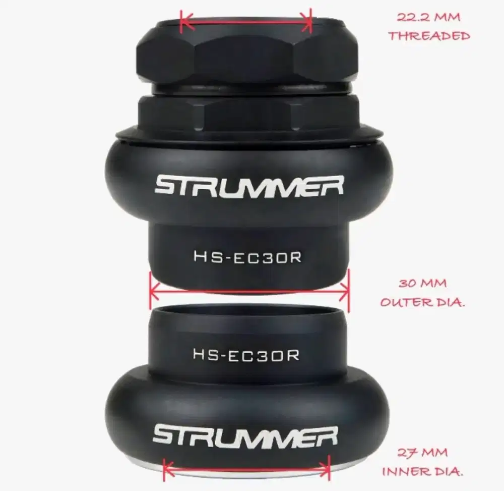 HEADSET STRUMMER EC30 STANDARD BEARING 22,2 DRAT ALLOY