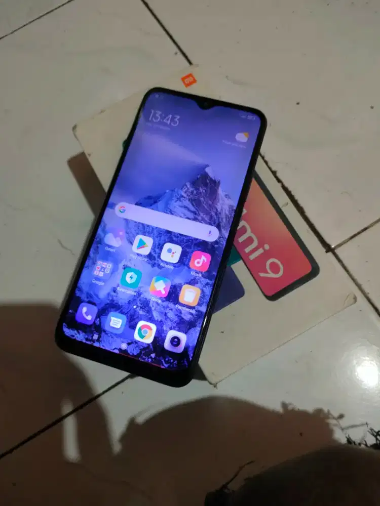 Redmi 9 4/64gb hp dan dusbok