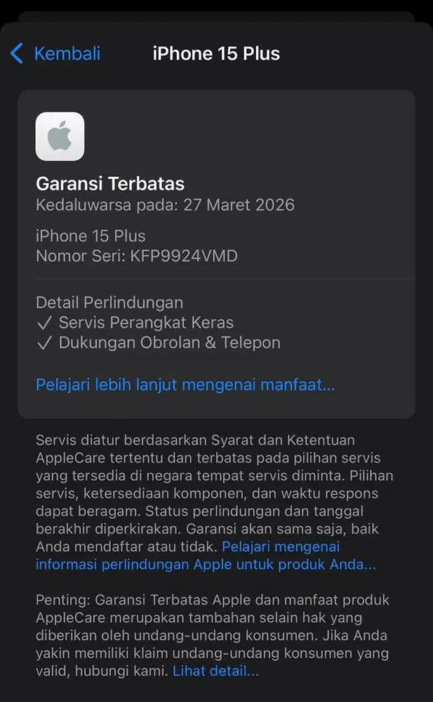 Iphone 15+ 128 ibox resmi