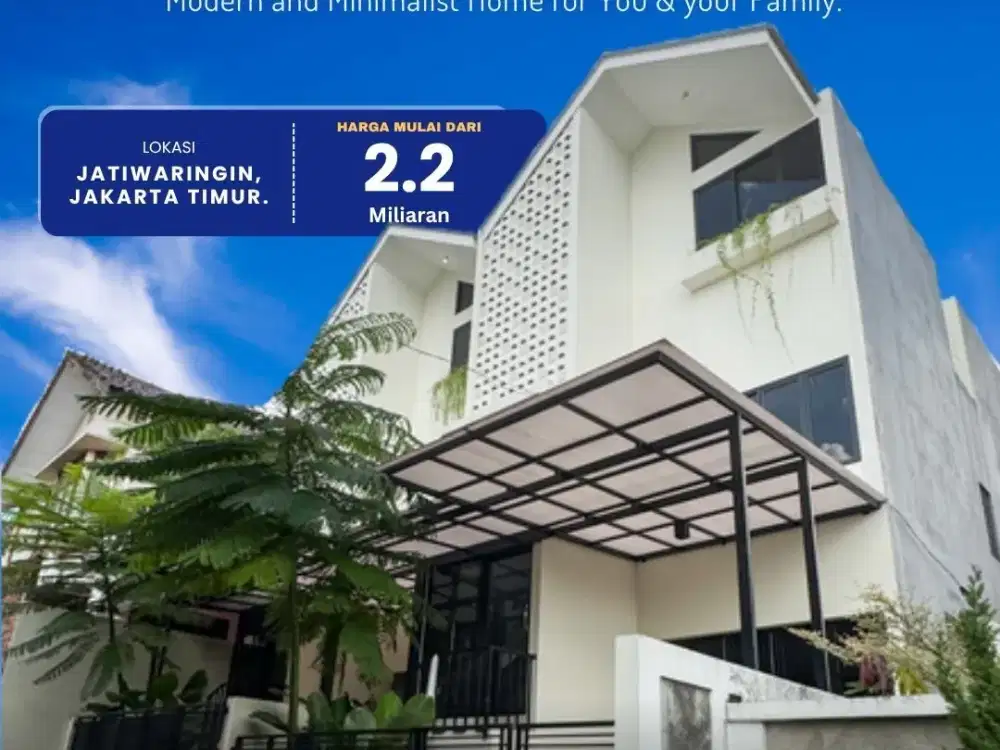 Irw - Dijual Rumah Tropis Modern Jakarta Timur 3 Lantai Unfurnish