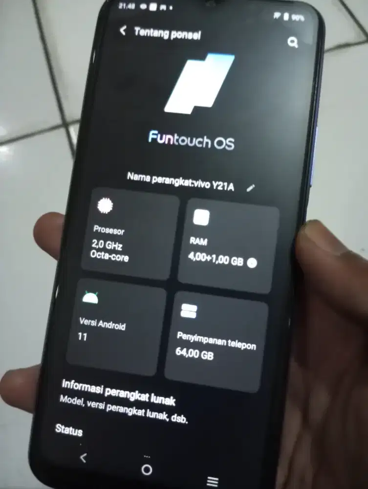 Vivo y21a 4+1/64 mulus