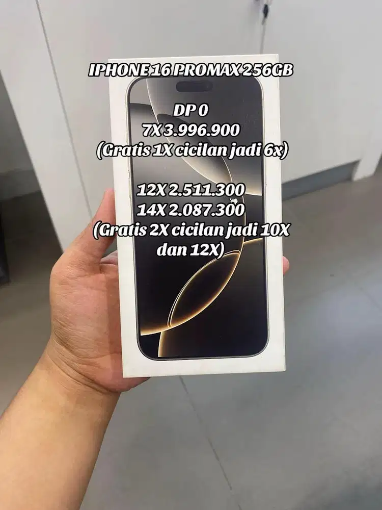 IPHONE 16 PROMAX 256GB BISA DICICIL TANPA DP