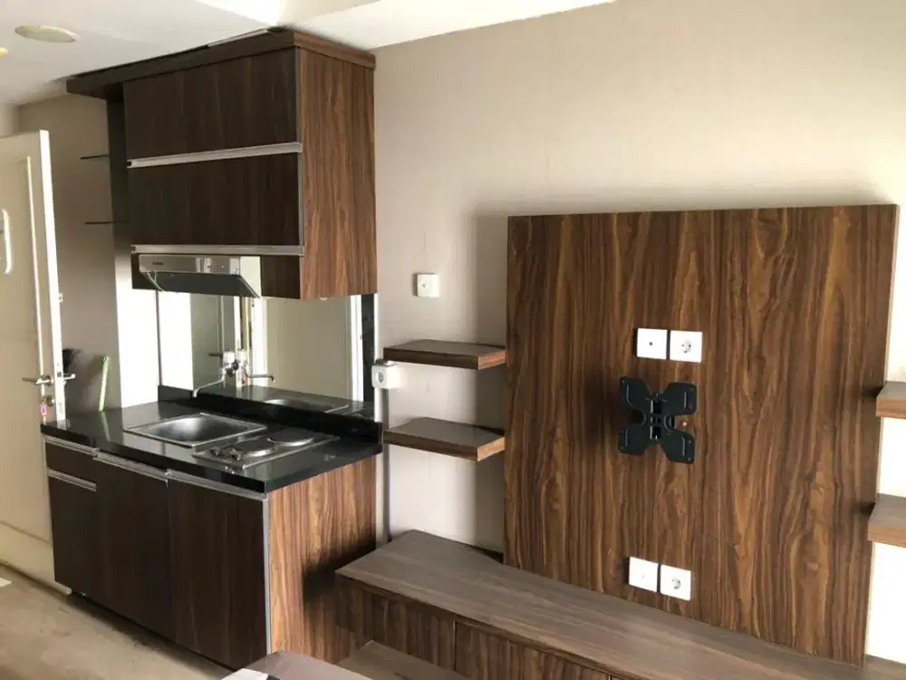 disewa apartemen green lake sunter,studio,furnished,lantai rendah,view danau,hadap selatan