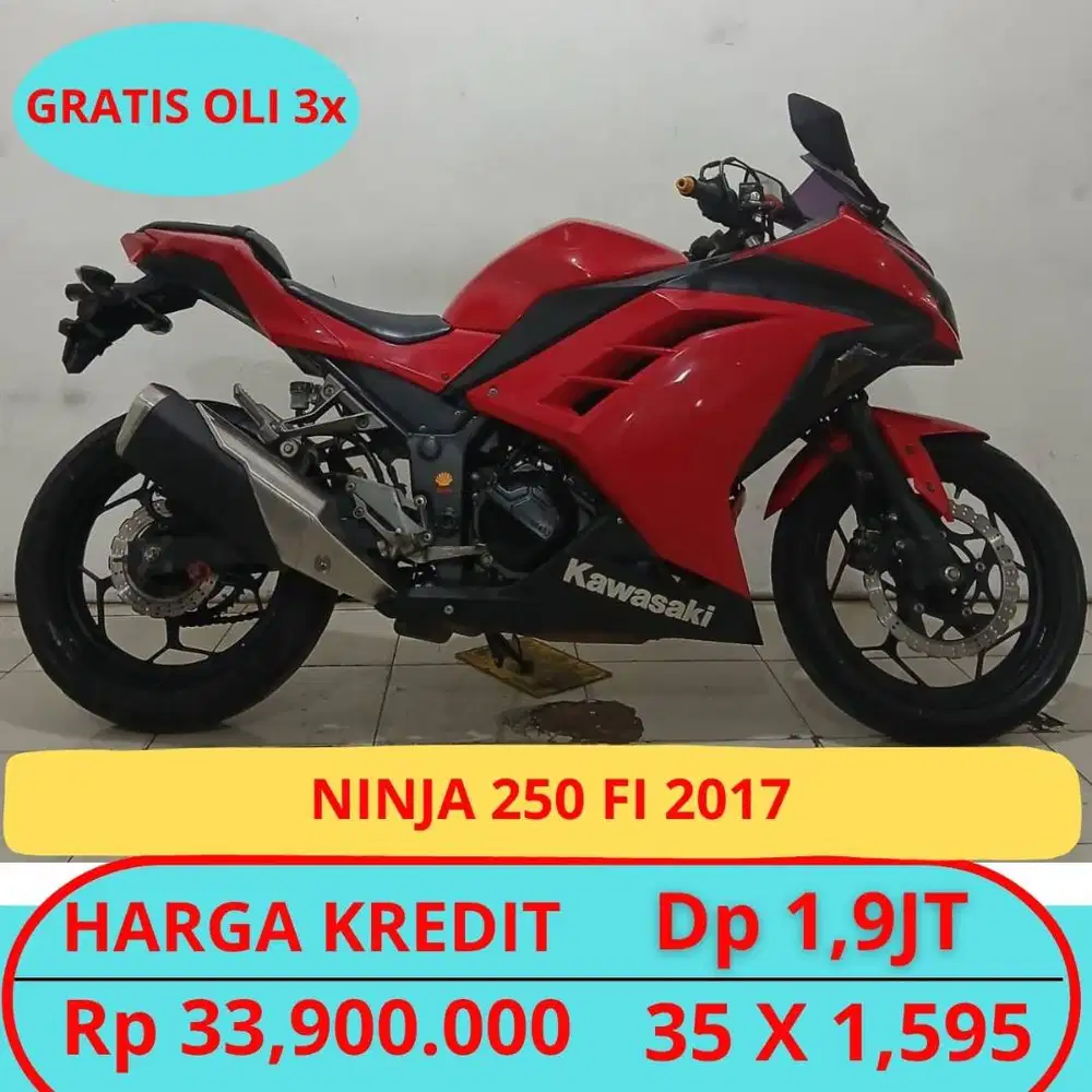 Ninja 250 FI 2017 Garansi Mesin. Gratis Oli 3x. Free Ongkir