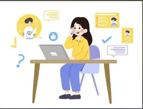 Pekerjaan paruh waktu online, kantor waktu pendek