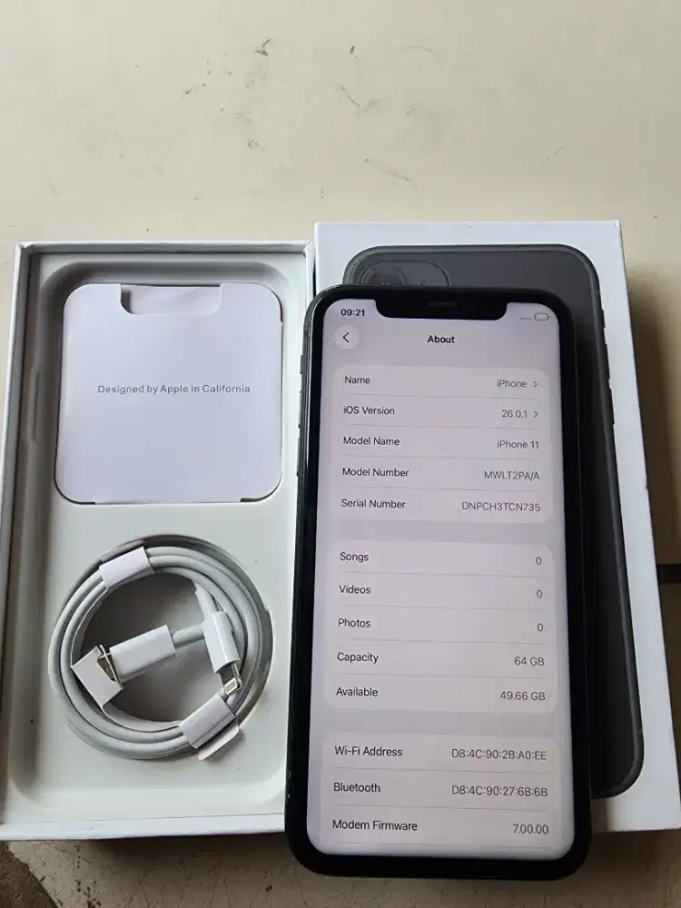 Iphone 11 64gb ex ibox warna black
