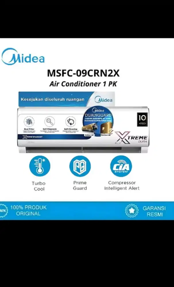 Jual AC second merk Midea 1 pk