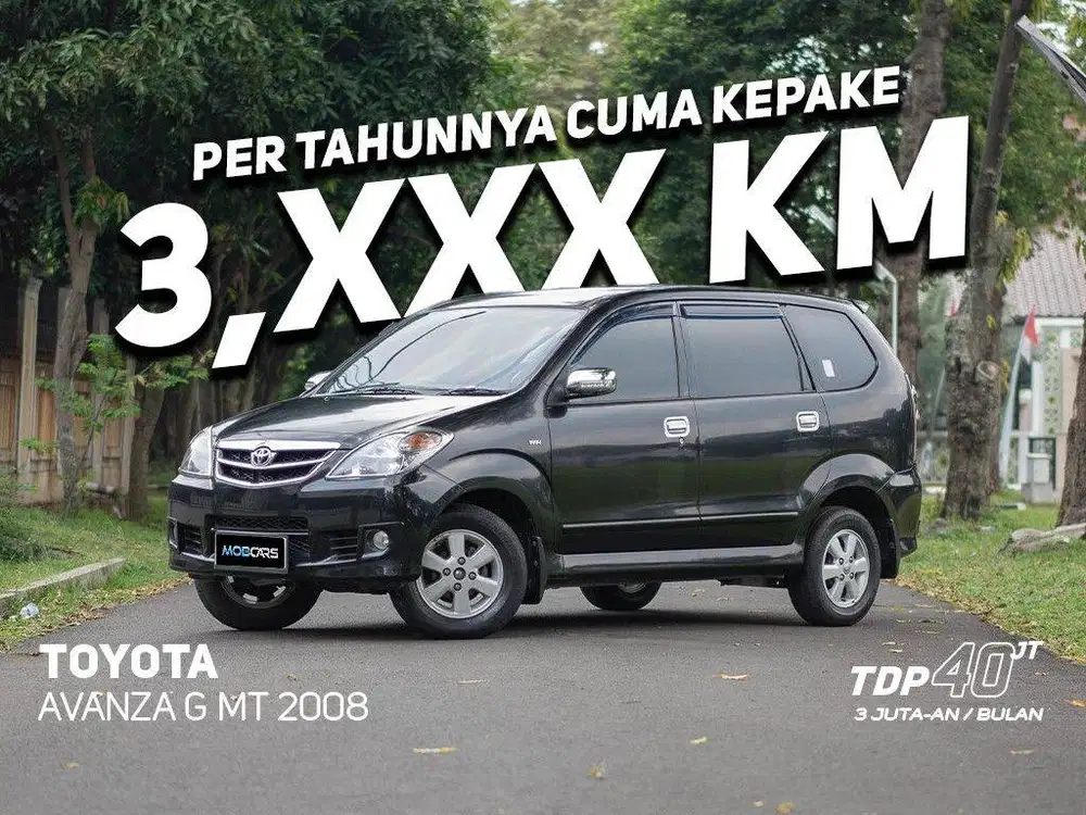 [ LOW KM ] TOYOTA AVANZA 1.3 G MT 2008 HITAM MOBCARS FREE SMART TV