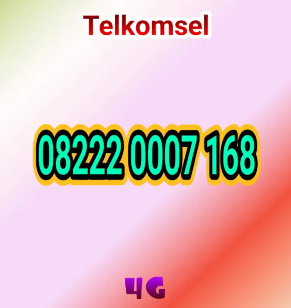Nomer cantik Telkomsel rapi ilufa (168)