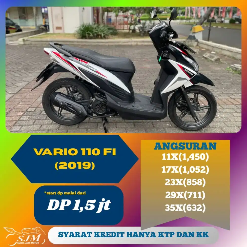 HONDA VARIO 110 LED FI 2019 PAJAK PANJANG