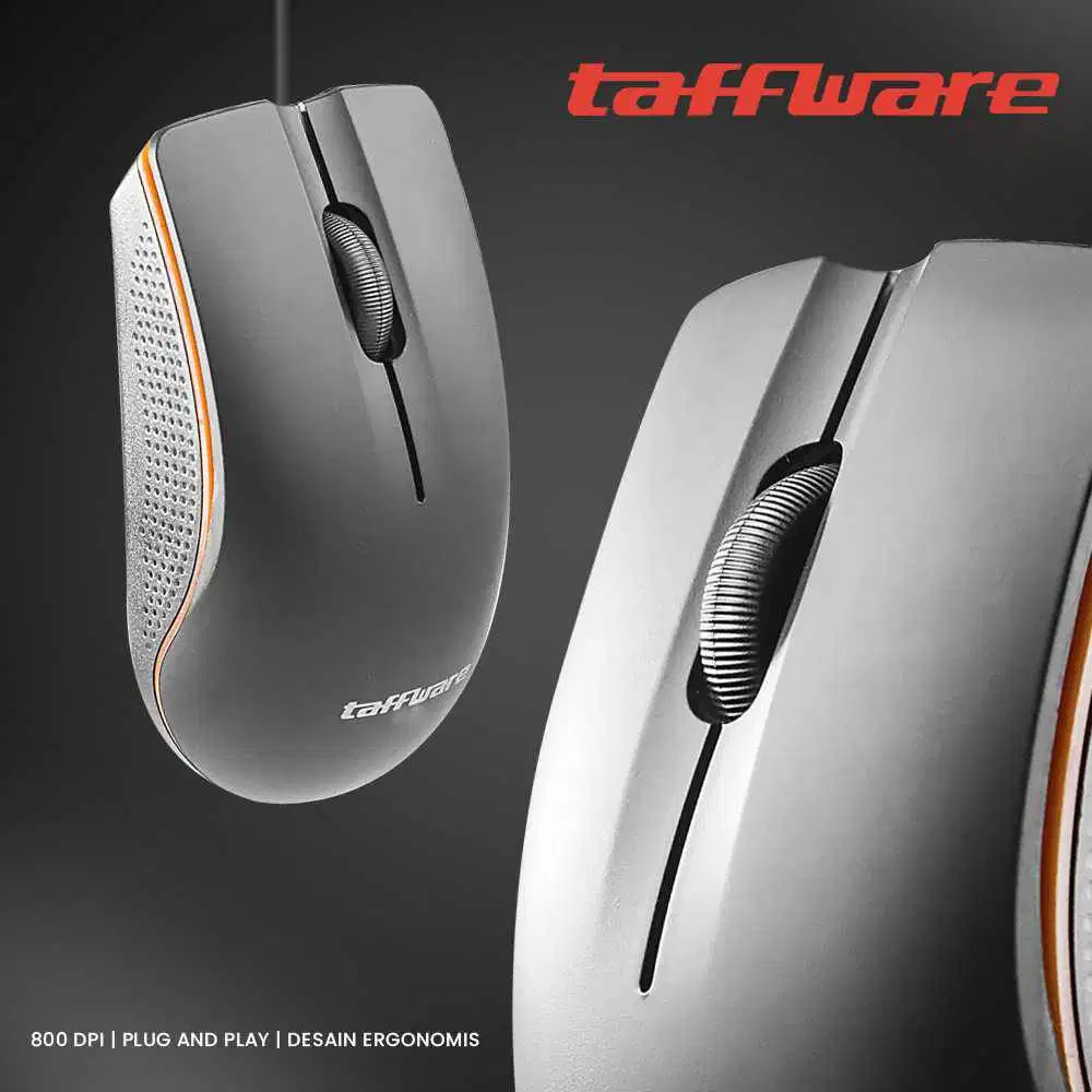 Mouse TaffWare M20 USB Optical kwalitas bagus.presisi. nyaman dipakai