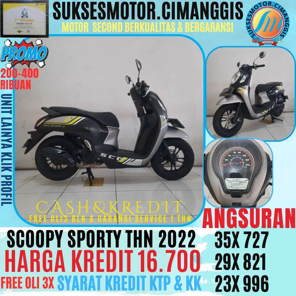 SCOOPY SPORTY PPROMOTERMURAH CASHBACK UPTO 700RIBUAN FREE OLI 3 BLN