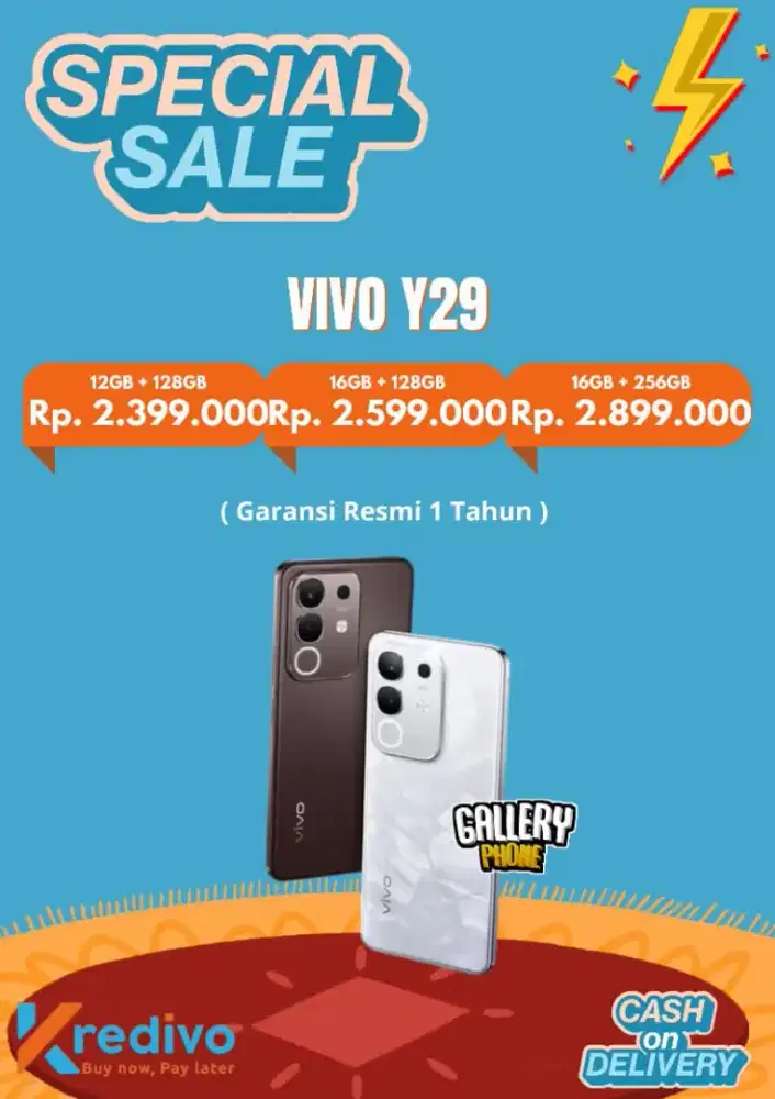 PROMO CASHBACK VIVO Y29 CICILAN BUNGA RENDAH TANPA DP