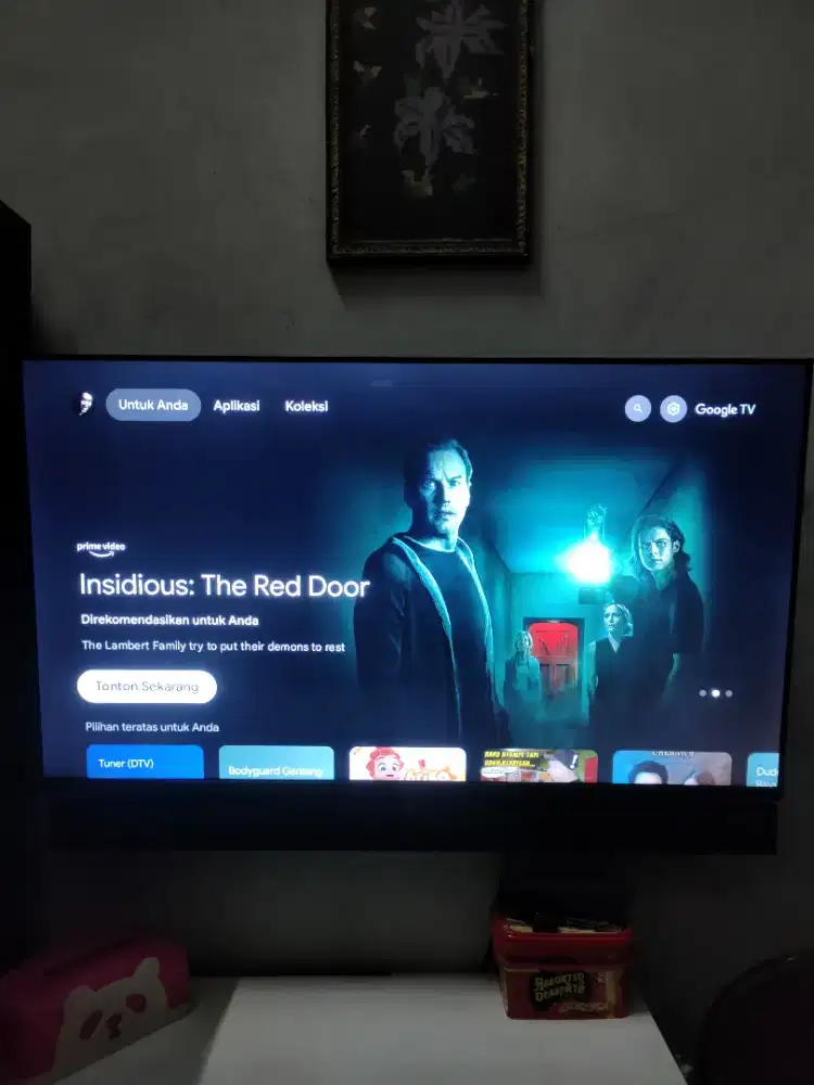 Polytron google tv 43 inch + sound bar UHD 4k