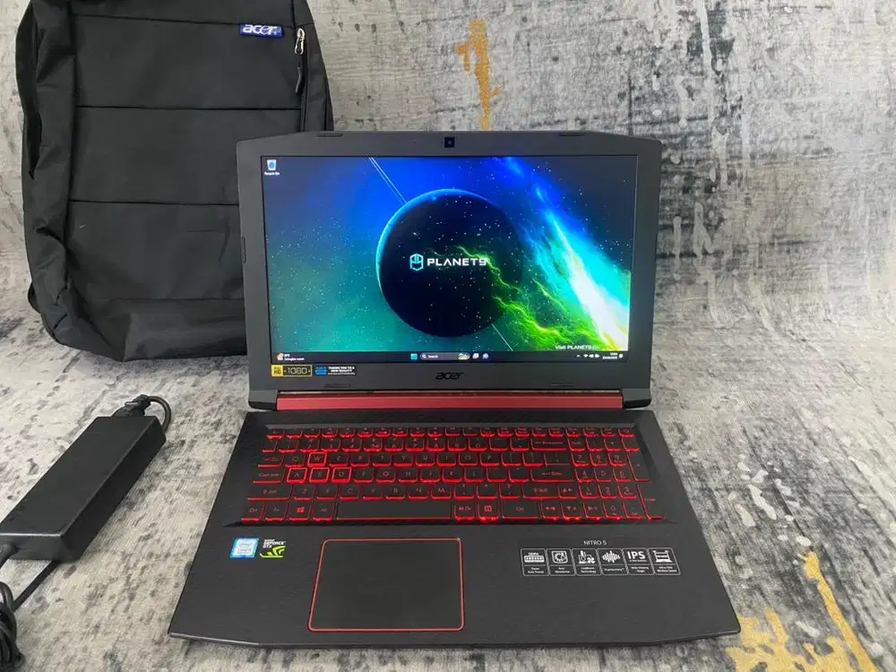 Acer Nitro Core i5-8300H GTX 1050 4Gb GDDR5 16/512Gb Mulus Siap Pakai