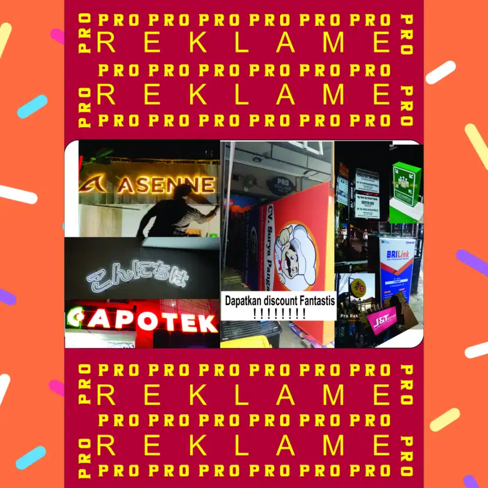 Terbukti! huruf timbul, neonbox, papan reklame, sign, las, neon box