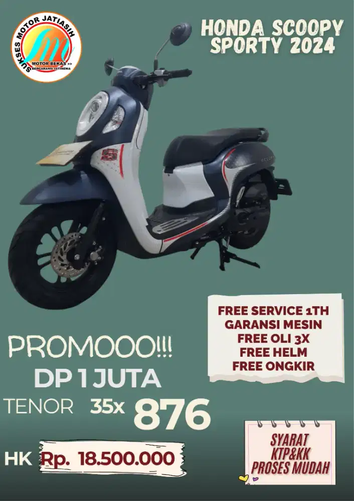 PROMO HONDA SCOOPY SPORTY 2024 DAPATKAN SEGARA