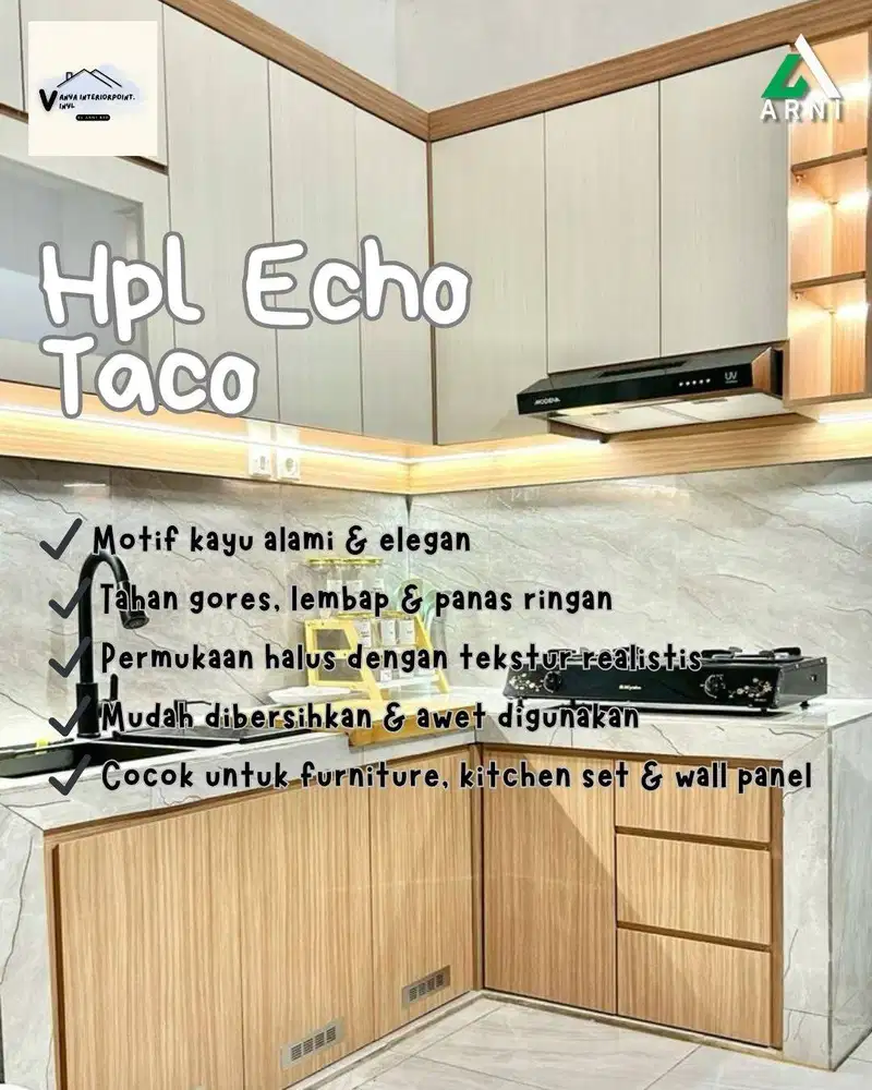 HPL Echo Taco – Finishing Motif Kayu Elegan & Tahan Lama