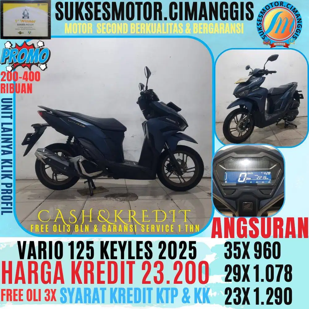 VARIO 125 KEYLES PROMOTERMURAH CASHBACK UPTO 700RIBUAN FREE OLI 3 BLN