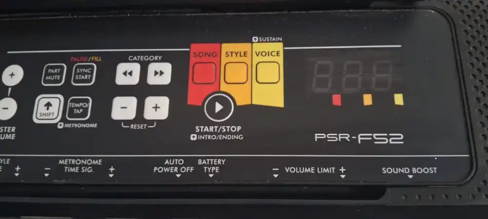 piano keyboard yamaha psr-f52