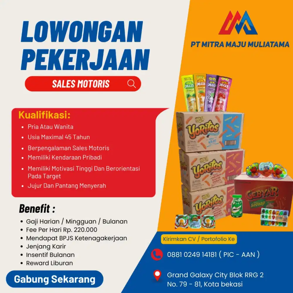 DIBUTUHKAN SALES MOTORIS