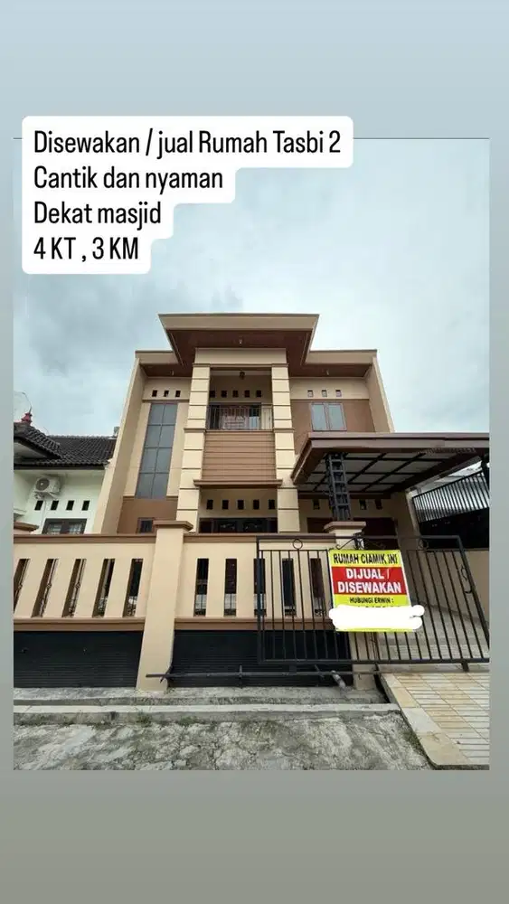Disewakan rumah cantik tasbi 2