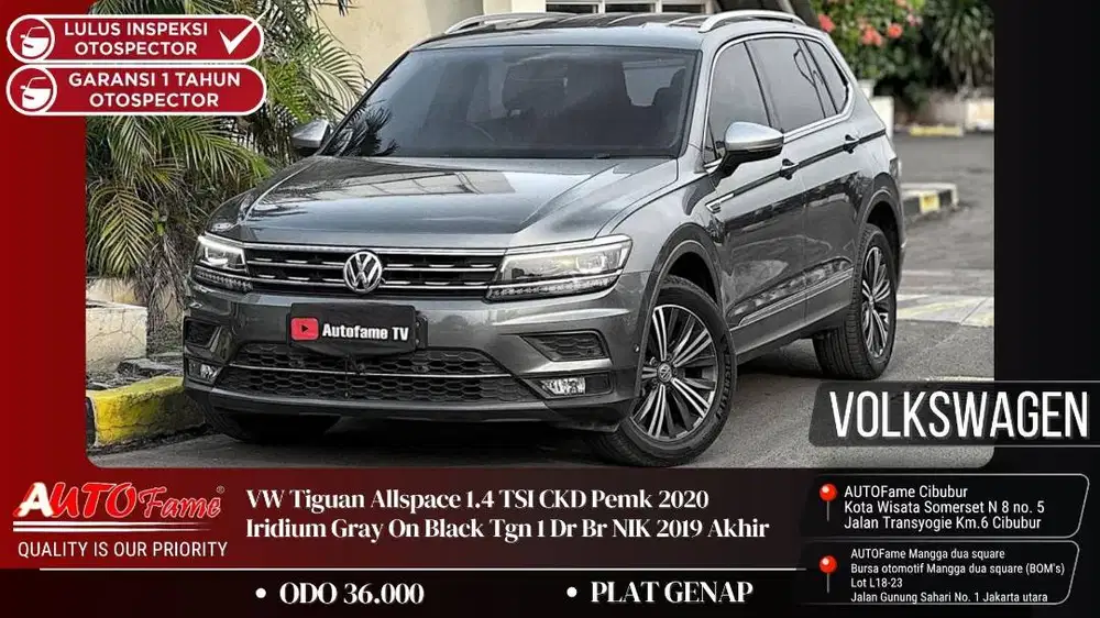 VW Tiguan Allspace 1.4 TSI CKD Pemk 2020 Iridium Gray On Black Tgn 1 D