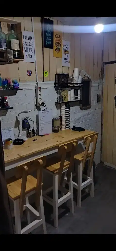 Meja caffe,minimalis,ada bangku 3