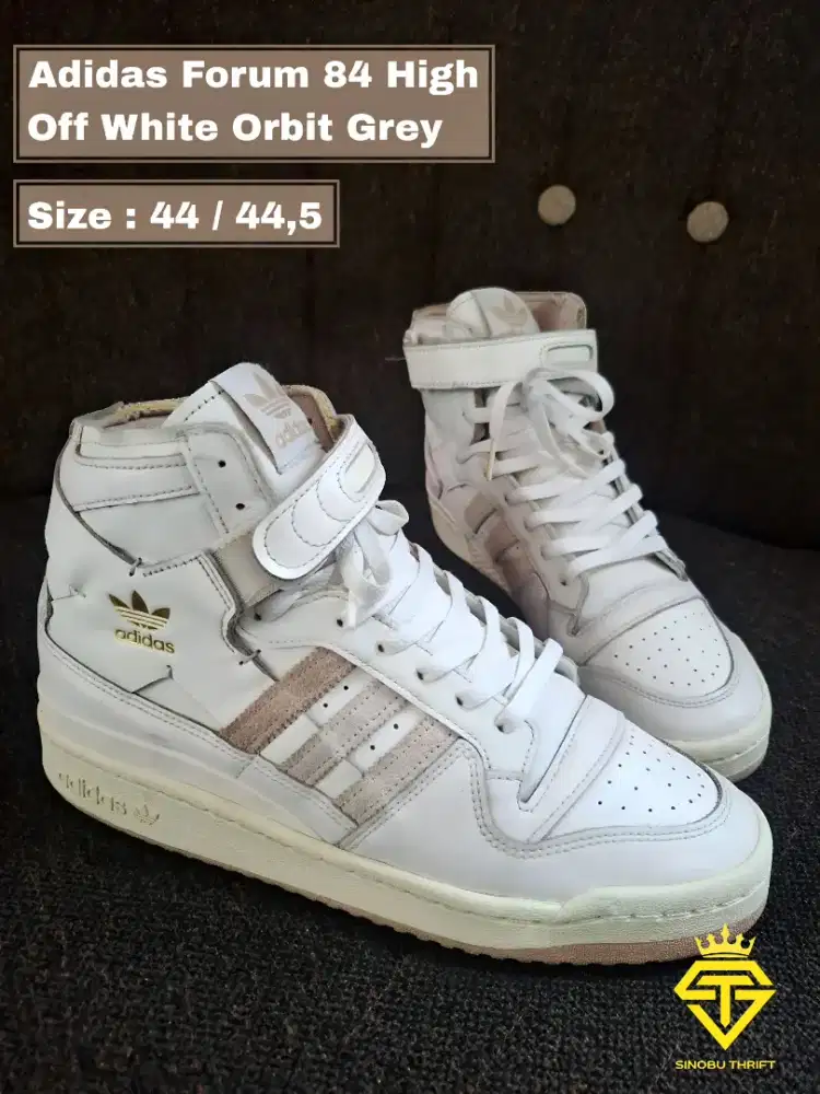 Adidas Forum 84 High Off White Orbit Grey size 44,5 (bekas)