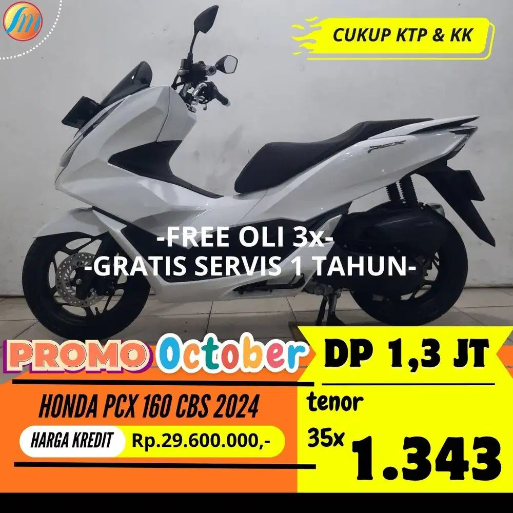 HONDA PCX 160 CBS 2024 KREDIT D 1,3JUTA ANGSURAN TERJANGKAU BERGARANSI