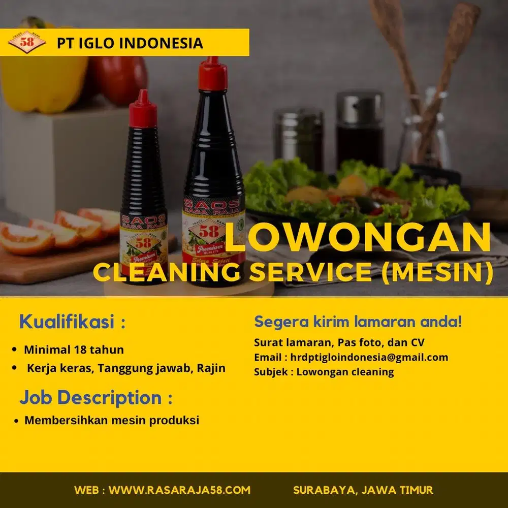 Lowongan Cleaning Mesin