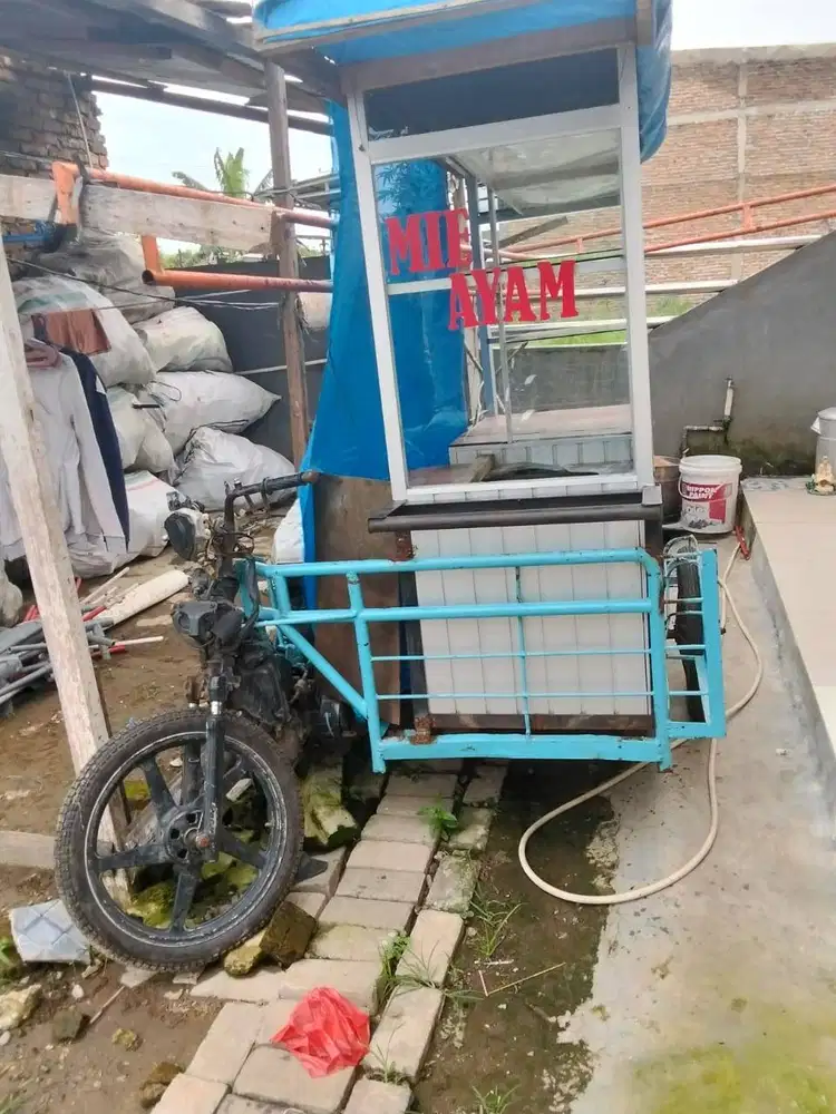 Becak dan gerobak stenlist tempahan full kaca