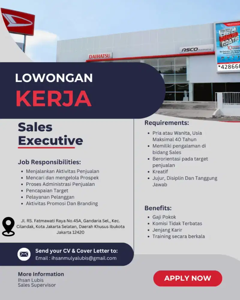 Lowongan Sales Daihatsu