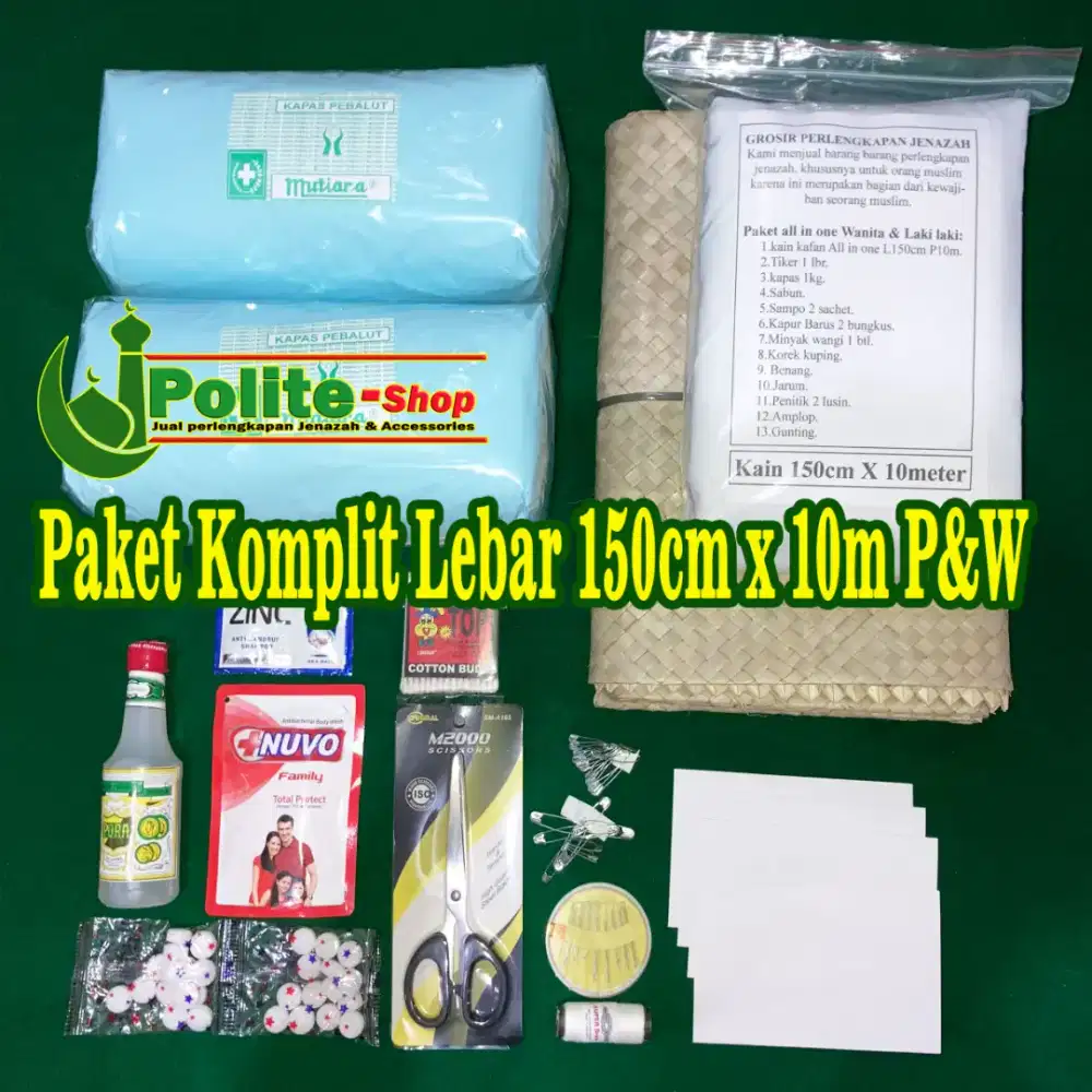 Peralatan perlengkapan jenazah komplit