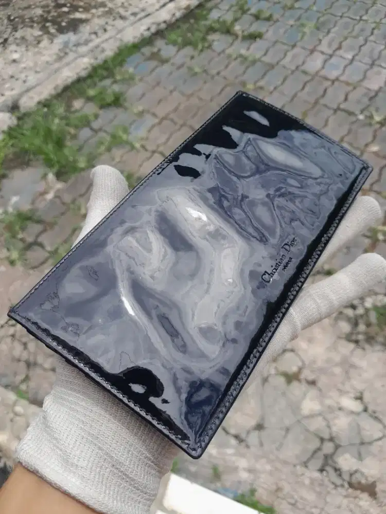 Card Horder Christian Dior Lady Black Patent Original