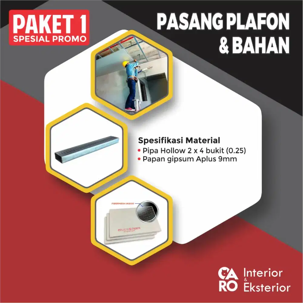 Jasa Pasang Plafon & bahan
