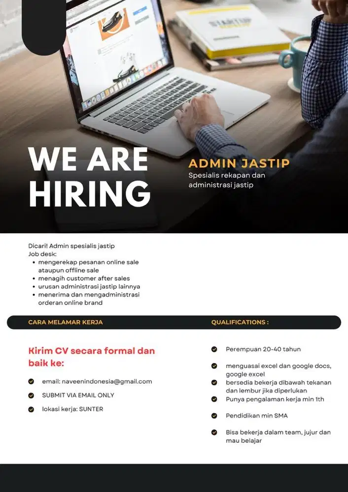 LOWONGAN PEKERJAAN (LOKER) ADMIN JASTIP ADMIN REKAP