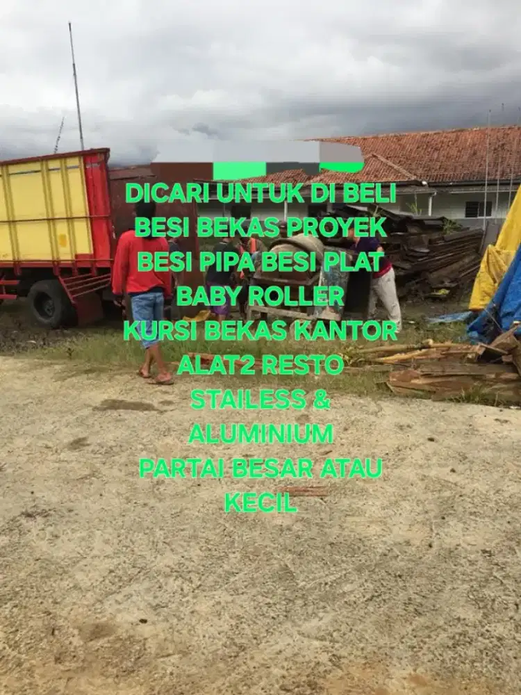 Saya mencari barang bekas proyek besi alat berat stainless DLL