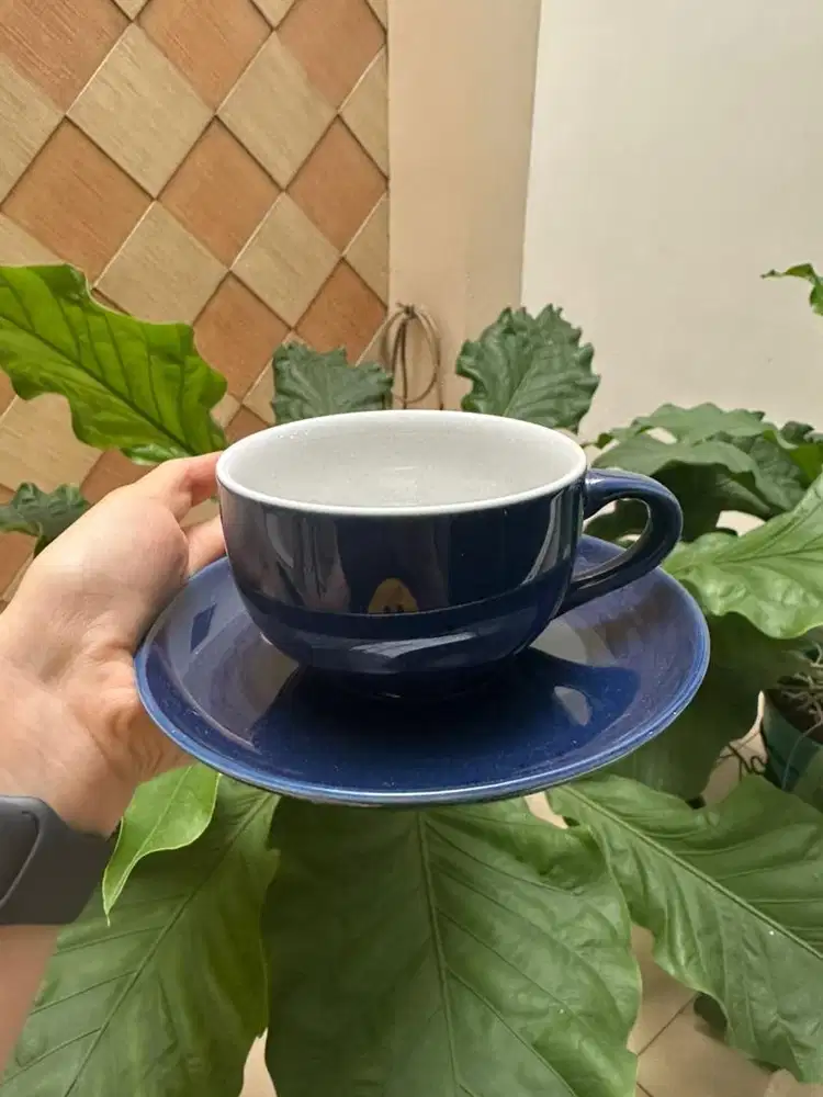 6 pasang cangkir cappucino kermaik 250ml two toned