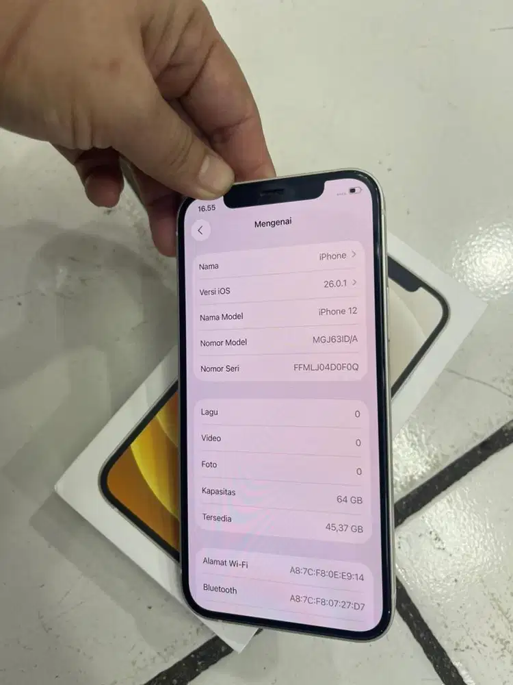 Iphone 12 64GB resmi IBOX like new