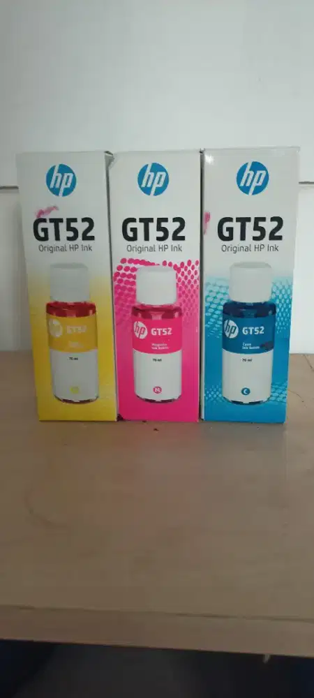 JUAL TINTA WARNA PRINTER HP GT52 ( SATU SET )