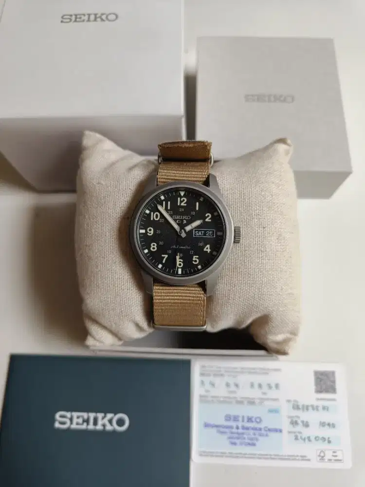 Seiko 5 Sports SRPG35K1Nylon Strap original bekas sekali pakai