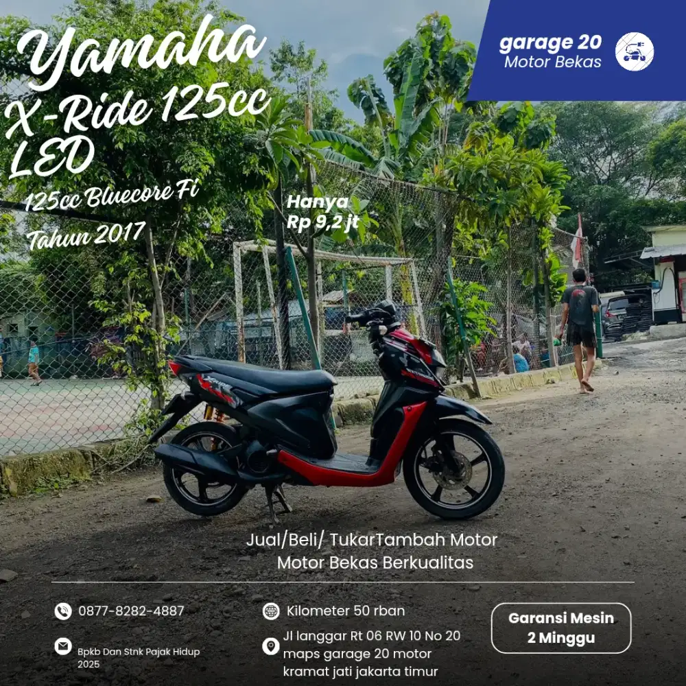 Yamaha X-Ride 125cc Bluecore Fi Tahun 2017 Pajak Hidup